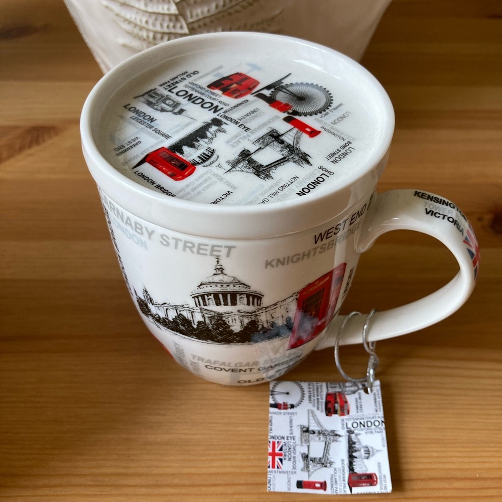 London Landmarks New Bone China Teacup with Lid
